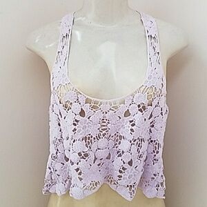 Lavender Lace Crop top size S/M